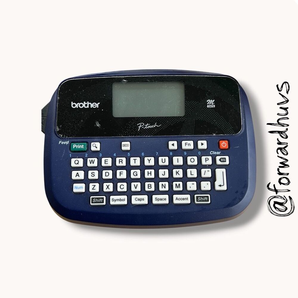 Brother P-touch PT-45 Label Maker Blue Handheld M Tape Label Printer Tested